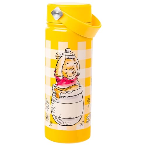 Image of Silver Buffalo Disney Winnie the Pooh, Stainless Steel Water Bottle, 20oz