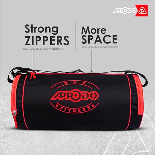 Image of APRODO Polyester PU Coated Sports Duffle /Shoulder /Gym Bag for Men & Women, 23L (18 x 9 x 9) Inch