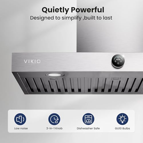 Image of 36 Inch Wall Mount Range Hood 1200CFM, Stainless Steel Convertible Ductless /Ducted Stove Vent Hood, Low Noise Kitchen Vent Hoods with Duct Cover, 2 Lights 3 Baffle Filters, Touch & Knob Control