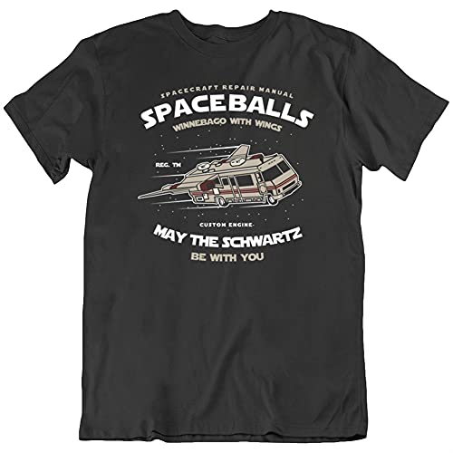 Spaceballs T-Shirt Star Wars Darth Vader Schwartz RV Car Flying Camper Spaceship Black XL Cover