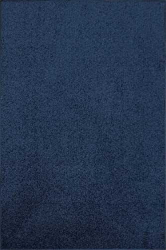 Ambiant Pet Friendly Solid Color Area Rugs Navy - 2' X 4' #TOP15