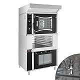 GGM Gastro | EHLDB664#HM#GS#GGS | Bäckerei-Kombidämpfer - Digital - 6x EN 600x400 - inkl. Haube, Gärschrank, Gestell & Waschsystem