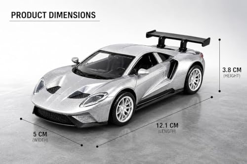 Image of TEC TAVAKKAL 1:36 Scale Diecast Metal Toy Car with Openable Doors, Pull-Back Action, LED Lights & Music - Premium Mini Sports Car Model for Kids & Collectors (Mclaren Silver Small)