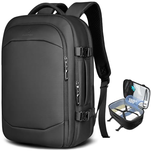hk Travel Backpack Carry on Flight Approved, Large Business Laptop Backpack 17 Inch Water-resistant Luggage Backpacks Personal Item Weekender Bag for Men Women