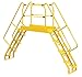 Vestil Tall Size Cross Over Ladder, Yellow, 10