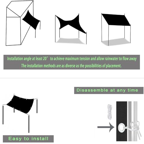 Voile d'ombrage imperméable pour stopper la chaleur sur la terrasse et créer un coin de fraîcheur. - 7