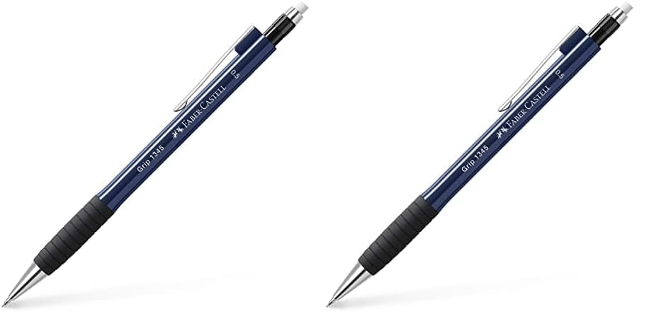 Matita Meccanica Faber-Castell GRIP 1345 - Mina 0,5 Mm - Con Gomma - Nero - Foto 12
