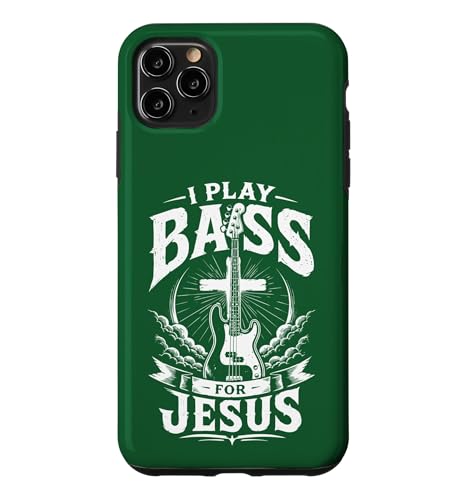 I Play Bass For Jesus�A�x�[�X�M�^�[�A�N���X�`�����x�[�V�X�g �X�}�z�P�[�X iPhone 11 Pro Max �p