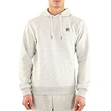 Kapuze mit Kordelzug Fila Victor Herren Sweatshirt grau mit Kapuze und Patch mit Logo 687458B13, Grau XS