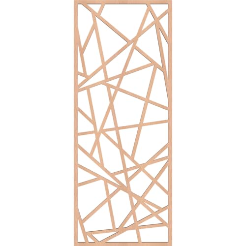 Image of Conway Decorative Pierced Fretwork Wood Wall Panels, 9 3 /8 inchW x 24 3 /8 inchH x 1 /4 inchT, Alder