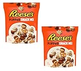 Reese's Snack Mix Popped - Pack of 2 - Classic Treats - Popcorn, Pretzels and Reese's Peanut Butter Cups - Big Bag