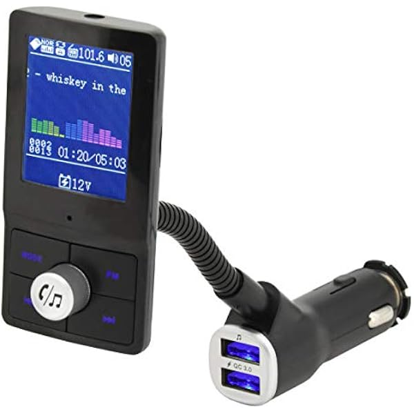 Compass 07722 - zestaw głośnomówiący nadajnik FM kolor LCD