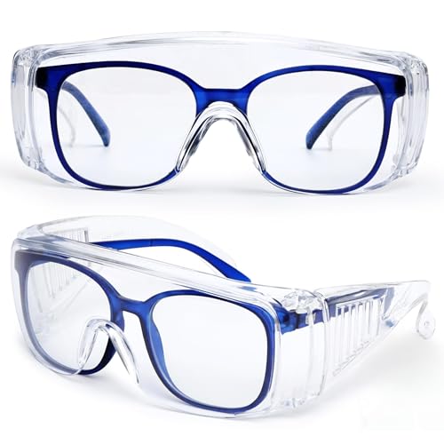 41fP K6ifvL. SL500 SAFE HANDLER BISON LIFE Diamont Clear Vented Over Glasses Safety Glasses 6 PAIR | Meets ANSI Z87.1, Impact Resistant Polycarbonate Lens (6 Pairs)