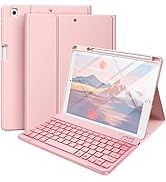 Hamile Keyboard Case for iPad 9th Generation /8th Gen/7th Gen 10.2 Inch - Backlit Detachable Wire...