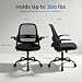 Ergonomic Mesh Office Chair for Home Office, Flip-Up Arms, Breathable Mesh Back & Thick Seat Cushion, Swivel Rolling Computer Desk Chair, BIFMA Certified, Supports 300 lbs (Black Frame/Black Seat)