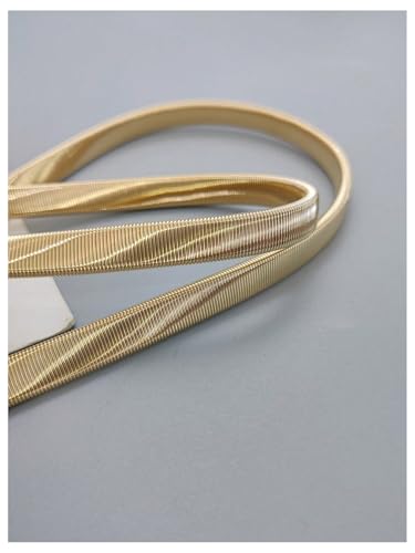 GORGLITTER Women's Square Ring Linked Buckle Concho Belt Metallic Dress Belts Elegant Body Chains4