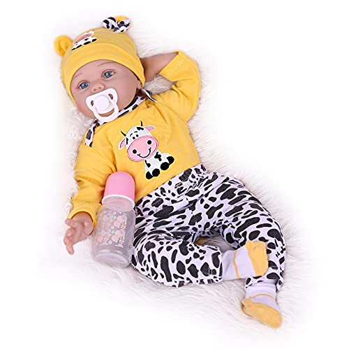 Reborn Baby Dolls 22 Inch Realistic Baby Reborn Dolls Girl Lifelike Soft Weighted Body Real Baby Dolls Toy Gift