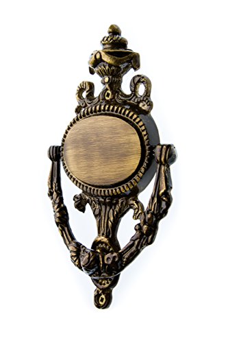 HUBER Türklopfer Antike 12455 schwere Ausführung, Messing patiniert, witterungsbeständig