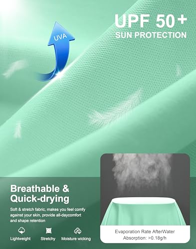 Image of Men's Sun Protection Hoodie Shirts Long Sleeve UPF 50+ Swim Shirts for Men Rash Guard Fishing Shirt Quick Dry