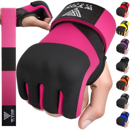 WYOX Boxing Wraps MMA Gloves Inner Boxing Gloves for Women & Men - EZ-Off & On - Thick Knuckle Padding - Breathable Fabric
