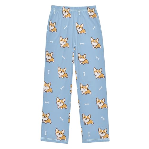 Cute Pembroke Welsh Corgi Dog Boys Pants for Kids Jogger Pants with Pockets S-XL