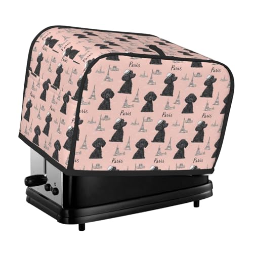 Funda para tostadora con estampado de peluche para 2 rebanadas, fundas para horno tostador con bolsillos para cocina, cubierta de electrodomésticos pequeños y protección de huellas dactilares, lavable