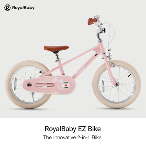 Image of RoyalBaby EZ Kids Bike,12 14 16 18 Inch Convertible Balance to Pedal Bike for Boys & Girls,Beginner Bicycle for Ages 2-9 Years