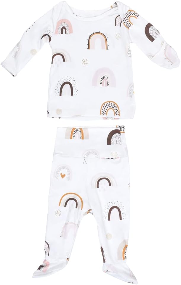 Three Little TotsJAMMIES Newborn - 6T Kids Unisex Girls & Boys Soft Comfy Pajamas 2pcs Sleepwear Loungewear Set (Rainbow, Newborn - 3 Months), Rainbow, 0-3 Months