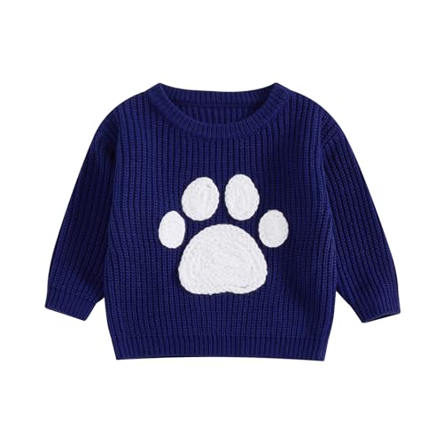 Toddler Football Animal Embroidery Sweater Pullover Top