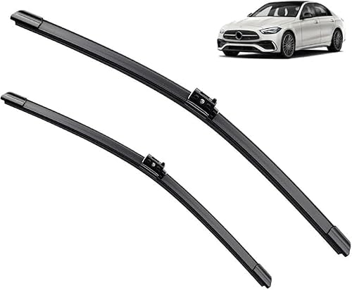 michengxxx Wiper Blade Set for Benz C-Class W205 2015-2016 2017, Aerodynamic All-Climate Front and Rear Windshield Replacement