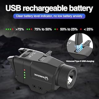 DARKFANG Lumière tactique compacte de 1000 lumens avec 2 commutateurs différents pour le rail picatinny