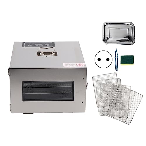 Desidratador de Alimentos Com 6 Bandejas Com Secagem Uniforme, Temperatura Ajustável de 400 W e Seca
