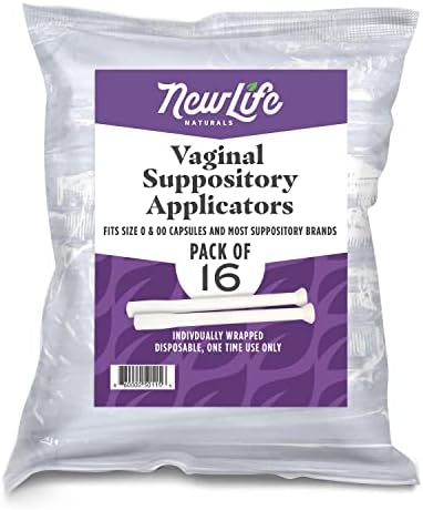 Disposable Vaginal Suppository Applicators: Individually Wrapped Boric Acid Applicators for Women – Fits Boric Acid Vaginal Suppositories Pills Tablets and Size 0 and 00 Capsules -16 Pack
