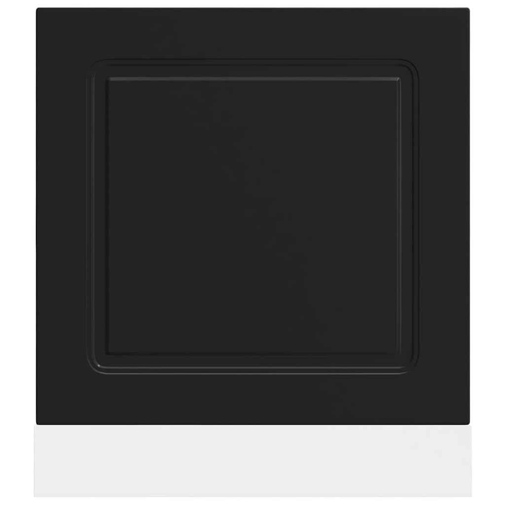 vidaXL Panneau de Lave-Vaisselle Kalmar Noir 60x1,5x67 cm, Panneau Avant de Lave-Vaisselle, Panneau, Panneau de Porte Avant de Lave-Vaisselle