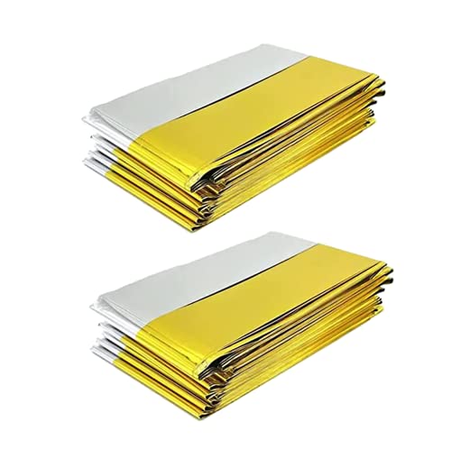 TNSEFNA Couverture de Survie Thermique Urgence, Couverture de Survie Reutilisable Sac de Couchage de Survie Sac de Survie pour Le Camping en Plein Air et La Randonnée pour Camping, Randonnée Cover