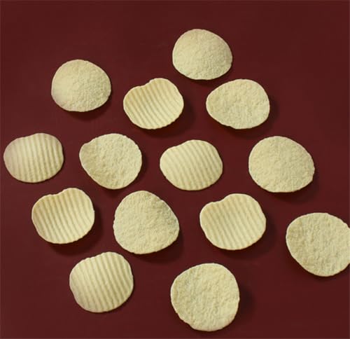 Skyseen 12 peças de batatas fritas frescas artificiais crocantes simulação realista salgadinhos de b