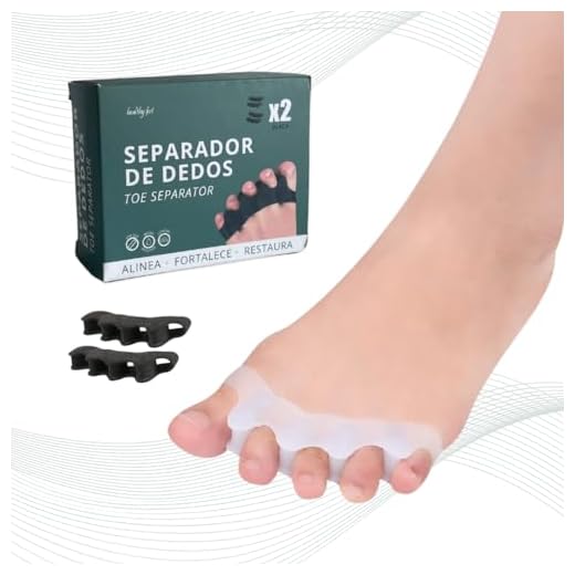Separador Dedos Pie superpuestos (2 pares) para alineación correcta - Corrector juanetes y dedo martillo - Alivia el dolor y mejora la postura - Yoga accesorios. (Transparente)