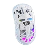 Lunga durata: il mouse trasparente ha una batteria ricaricabile integrata per una lunga durata. Questo mouse è inoltre dotato di uno schermo digitale che ricorda il livello della batteria, permettendoti di goderti il gioco per un lungo periodo di tempo senza preoccuparti della batteria del mouse.