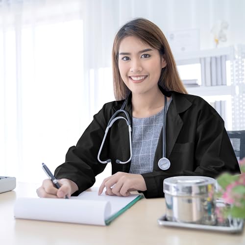 image for NY Threads Professional Lab Coat for Women, Long Sleeve Medical Coat 1