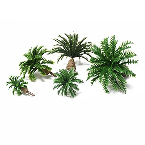 Maxgoods 20Pcs Micro Landscape Model Coconut Tree Mini Plastic Sand Table Scene Tropical Landscape Tree Simulation Tree(4Cm) #TOP3