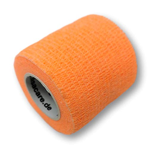 LisaCare, cohesive bandage, fixation bandage, self-adhesive, elastic, 5 cm wide, for human and animals, for sport riding