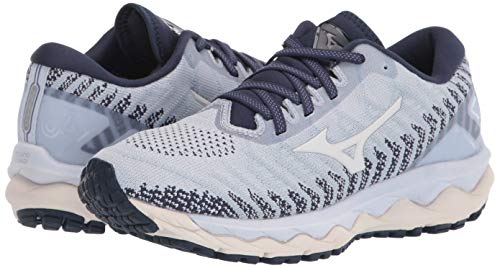 Mizuno Womens Wave Sky 4 Waveknit Running Shoe, Arctic Ice, 8 Us #TOP6