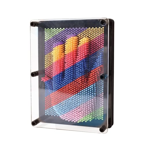 Juguete de arte 3D negro de 6x8 pulgadas con diseño de arcoíris