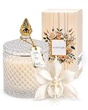 VIONAMI Luxury Scented Candle Gift, Ghost Orchid Rare Flower Fragrance Soy Candle in Glass Jar, 14.8oz, 80Hr Burn, Scented Candles for Women, Birthday Gift for Her, Luxury Candles for Women