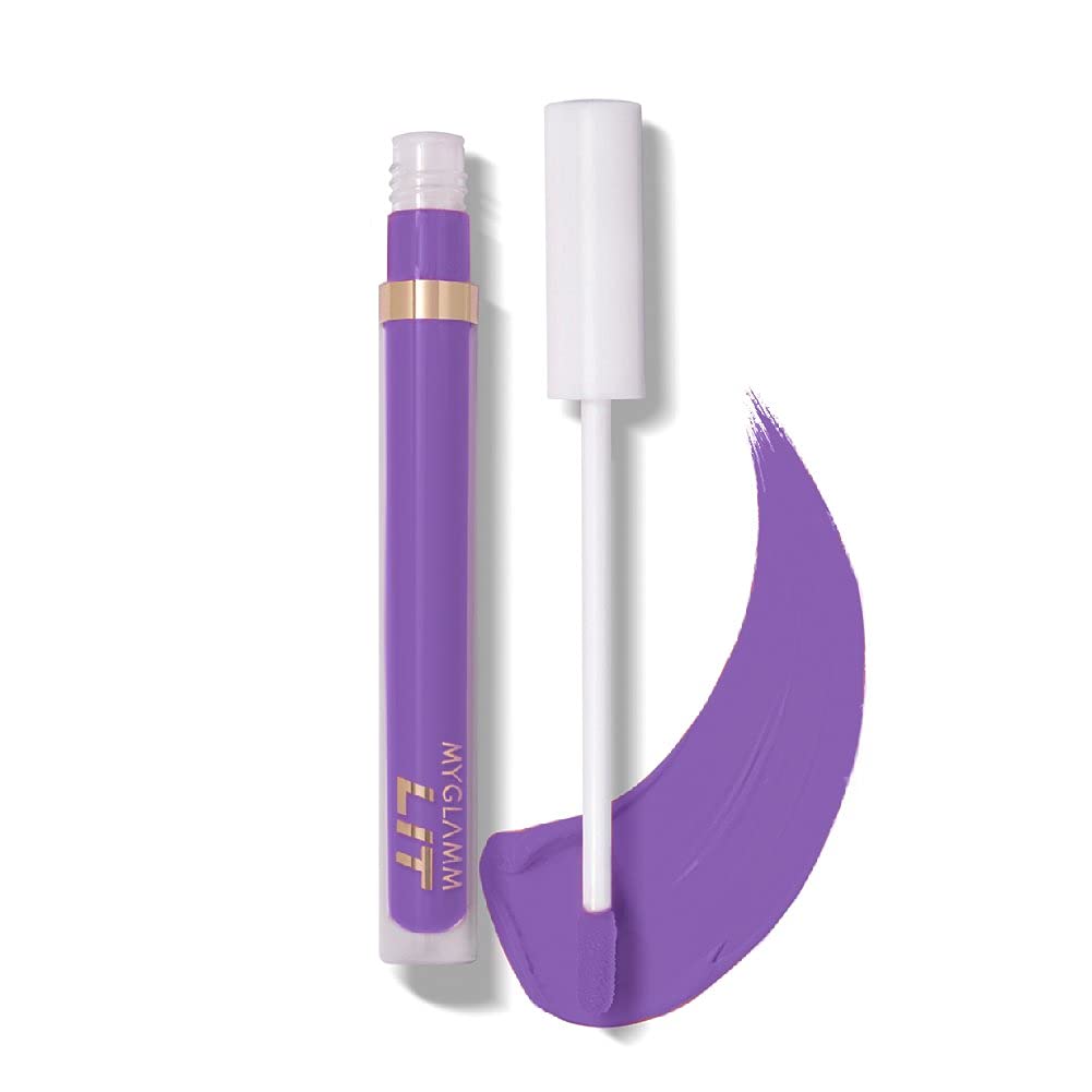 MyGlammLIT Liquid Matte Lipstick-Taboo (Purple)-3 ml | With Moringa Oil | 12HR Long-lasting Lipstick | Cruelty-Free Matte Lipstick