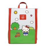 Zonacriativa - Mini Mochila Flat Hello Kitty Sanrio | Formato ultra compacto, ideal para passeios e carregar o essencial com estilo e leveza