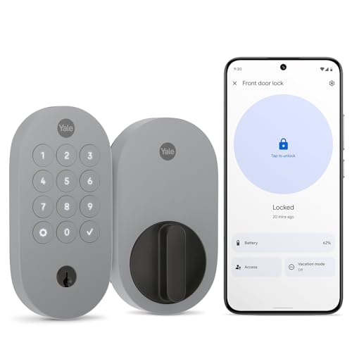 Yale Ash Keyed Deadbolt Smart Lock with Google Matter, YRD510-MT1-ASH by Yale - Used condition - US$142.49