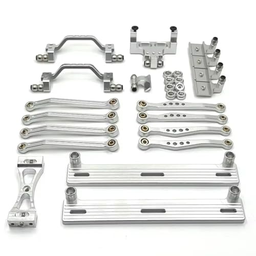 RC�J�[�A�N�Z�T���[ For WPL C64 C64-1 1/16 RC �J�[�A�b�v�O���[�h�p�[�c�A�N�Z�T���[���^���V���[�V�����N���b�h�v�����b�h�}�E���g�T�C�h�y�_���V���b�N�}�E���g�Z�b�g(Silver)