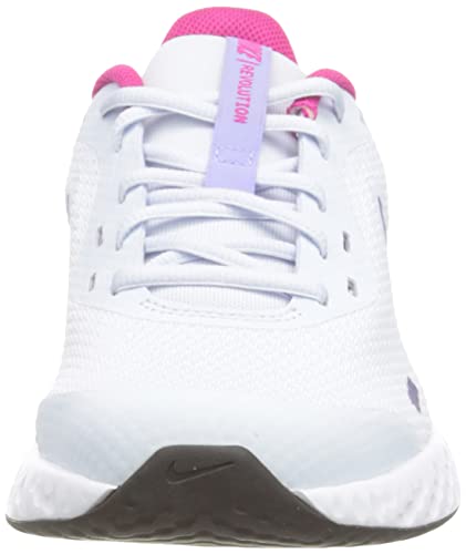 Nike Stroke Running Shoe, Football Grey Purple Pulse Fireberry White, 6.5 US Unisex Big Kid