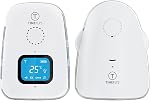 TimeFlys Audio Baby Monitor Crown Talk Back Intercom longue portée jusqu'à 1000 pieds Vibration LCD Surveillance de la température d'affichage et avertissement Lullabies Night Light